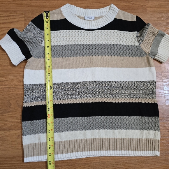 Akris‎ Punto Women's Sz Med Jacquard Cotton Sweater Old Money Minimalist Luxury - Picture 10 of 10